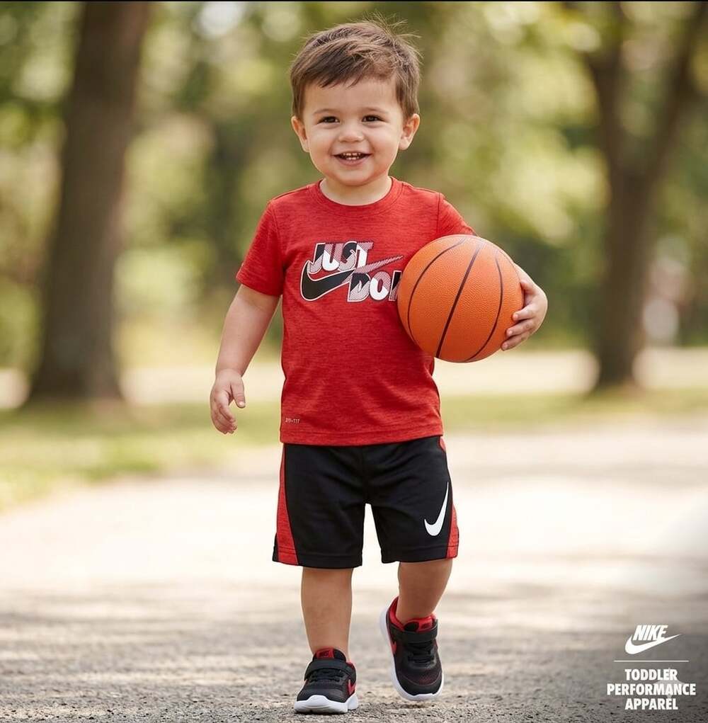 Nike Baby Dri-FIT Just Do It 18 Months Tee & Shorts 2 Piece Set